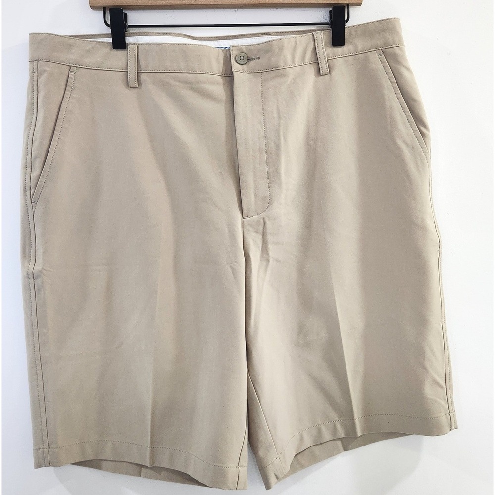 FootJoy Mens Performance Golf Shorts Khaki Tan Size 38 Stretch FJ Logo